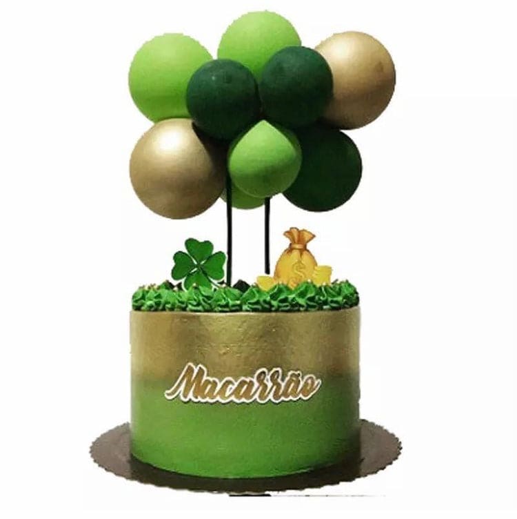 Mini Green Balloon Topper Set, Happy Birthday Cake Topper Set Mini Green Balloon Topper Set, Happy Birthday Cake Topper Set